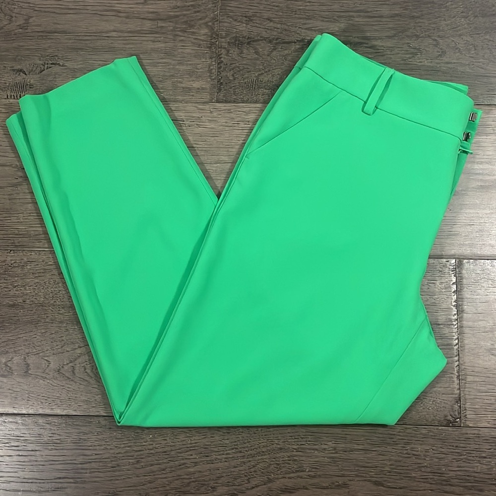 Alice and Olivia green ankle pants